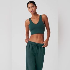Alo Yoga Airbrush Real Bra Tank in Midnight Green size XS NWT